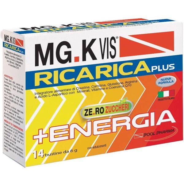 pool pharma srl mgk vis ricarica plus granulato 14 buste arancia