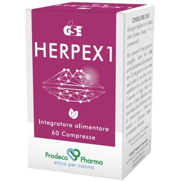 prodeco pharma srl gse herpex 1 60 compresse - integratore vegano con estratti di pompelmo e uncaria