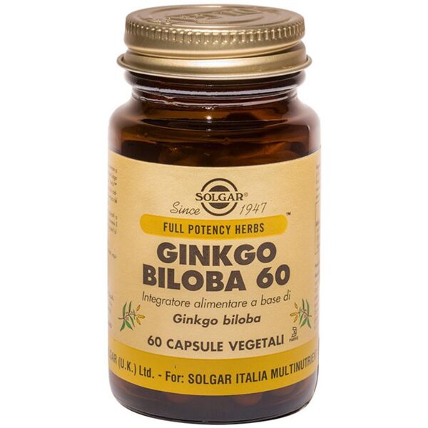 solgar it. multinutrient spa solgar - ginkgo biloba 60 capsule vegetali per la salute cerebrale e la funzione mentale