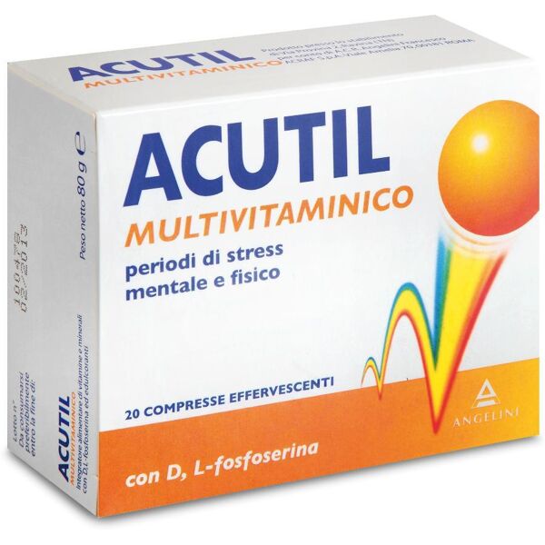 angelini (a.c.r.a.f.) spa acutil multivitaminico 20 compresse effervescenti - integratore di vitamine e minerali