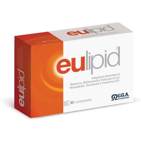 u.g.a. nutraceuticals srl eulipid - compresse per il controllo del colesterolo - 30 compresse - integratore naturale per la salute cardiovascolare