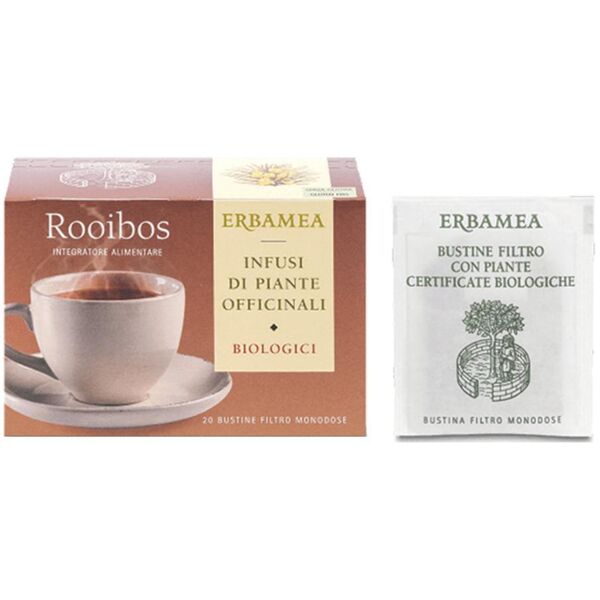 erbamea srl rooibos - marca xyz - infusi di piante officinali - 20 bustine