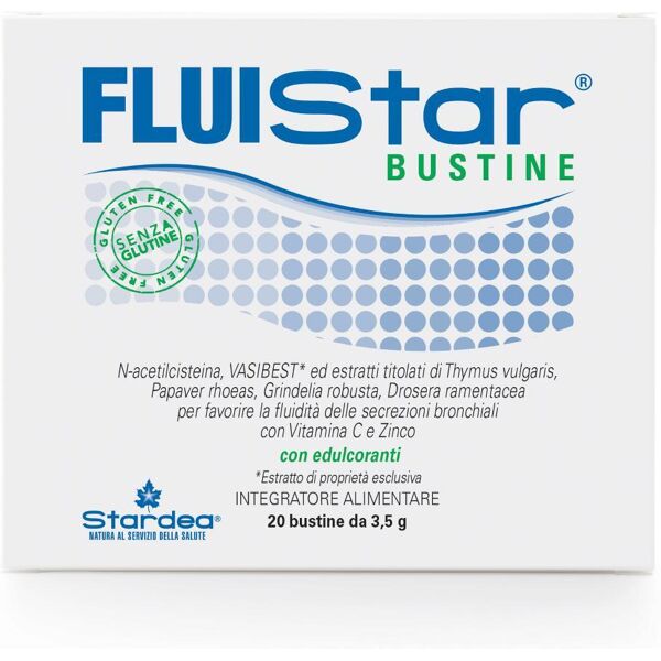 stardea fluistar - integratore alimentare per le vie respiratorie 20 bustine da 3,5 g - supporto naturale per la salute respiratoria