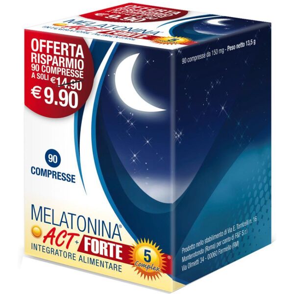 f&f srl melatonina act - 1mg +5 complex forte 90 compresse