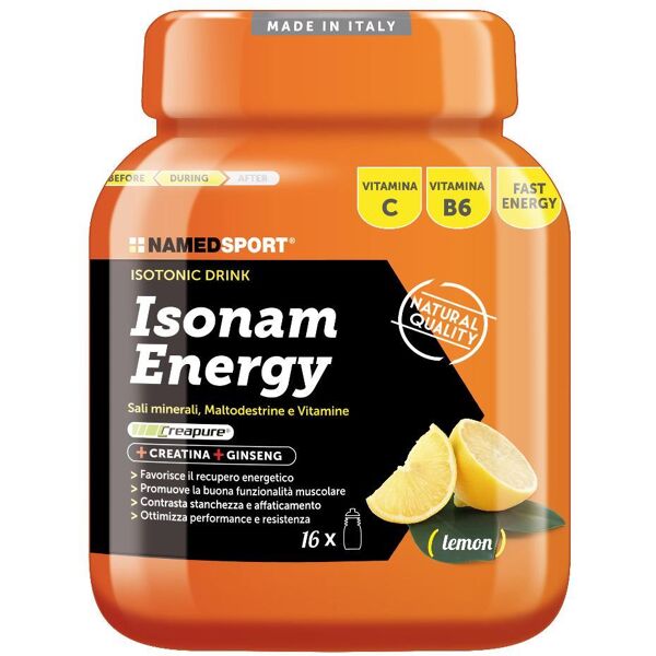 namedsport srl named sport - isonam energy 480g gusto limone - integratore energetico isotonico per prestazioni ottimali