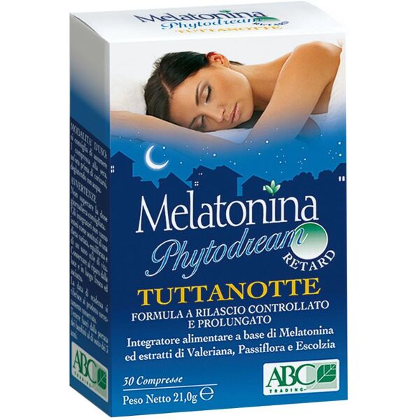 abc trading melatonina phytodream tuttanotte retard - 30 compresse