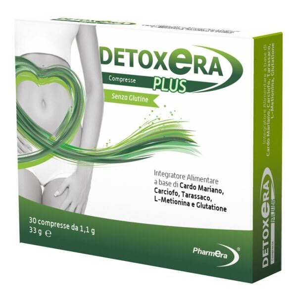 pharmera srl pharmera detoxera plus - integratore alimentare 30 compresse da 1.1g