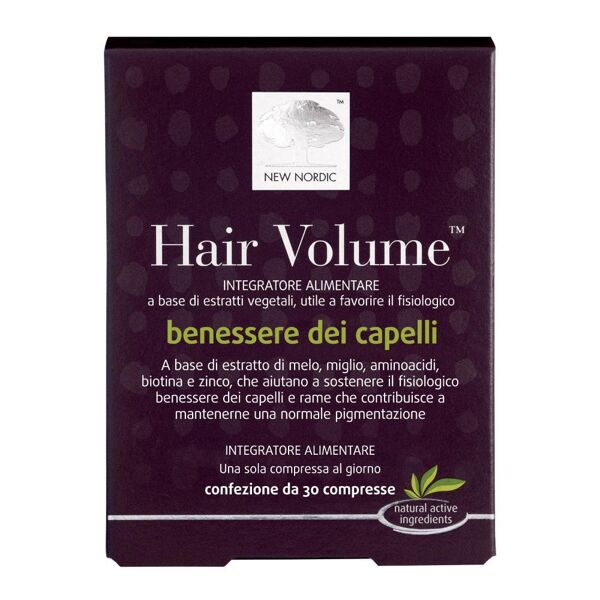 new nordic hair volume - 30 compresse - integratore per la crescita e la salute dei capelli