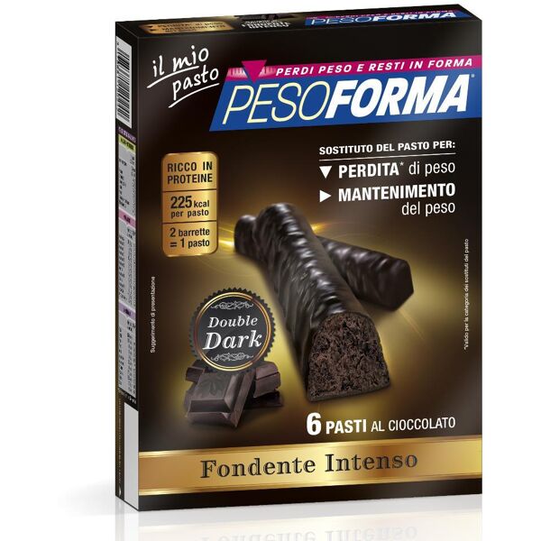 nutrition & sante' italia spa pesoforma - barrette double dark fondente intenso 12 pezzi