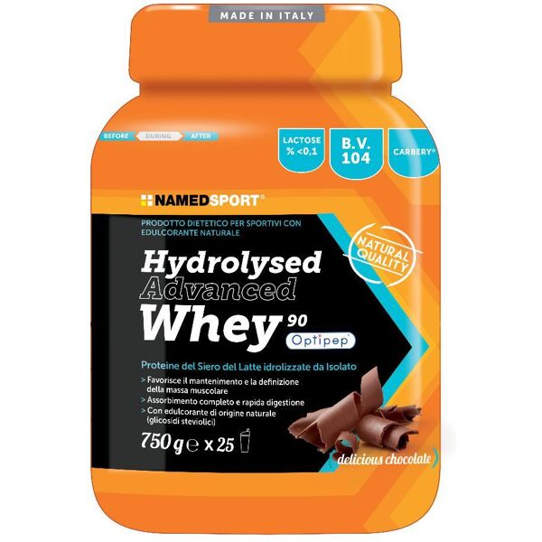 namedsport srl named sport - hydrolysed advanced whey 750g - integratore proteico avanzato a base di siero di latte idrolizzato