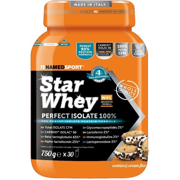 namedsport srl named sport - star whey cookies&cream 750g - integratore proteico per sportivi