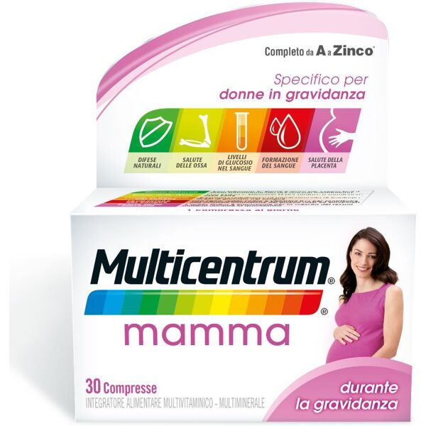 haleon ch multicentrum mamma - 30 compresse - integratore multivitaminico per donne in gravidanza