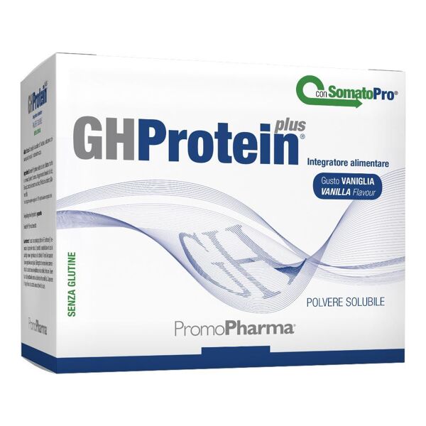 promopharma spa ghprotein plus - 20 bustine gusto neutro: integratore proteico per potenziamento muscolare