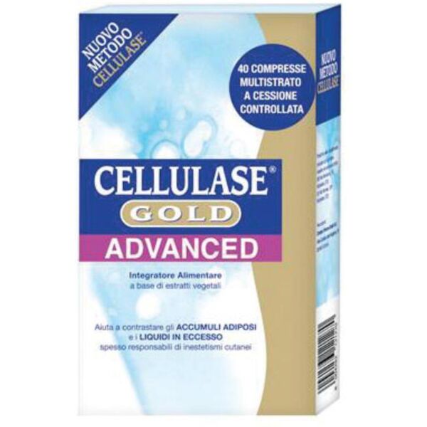 perrigo italia srl cellulase gold advance - 40 compresse, integratore per la salute e il benessere della pelle