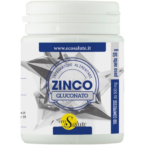SPAZIO ECOSALUTE Srl Zinco Gluconato 100 Compresse - Integratore Alimentare