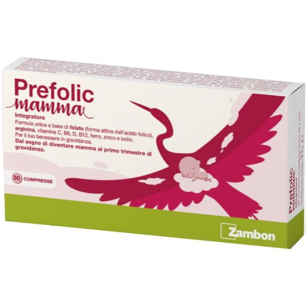 zambon prefolic mamma 30 compresse - integratore di acido folico e nutrienti essenziali per la gravidanza