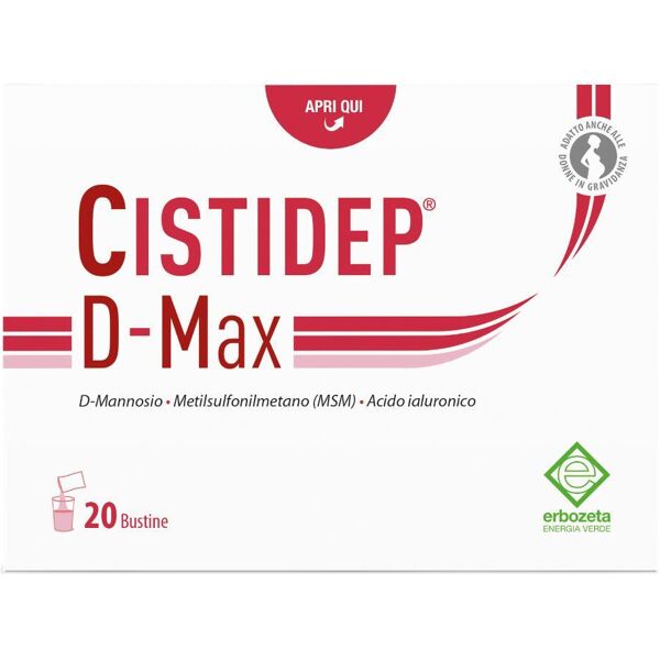 erbozeta spa cistidep d-max - integratore per la cistite 20 bustine