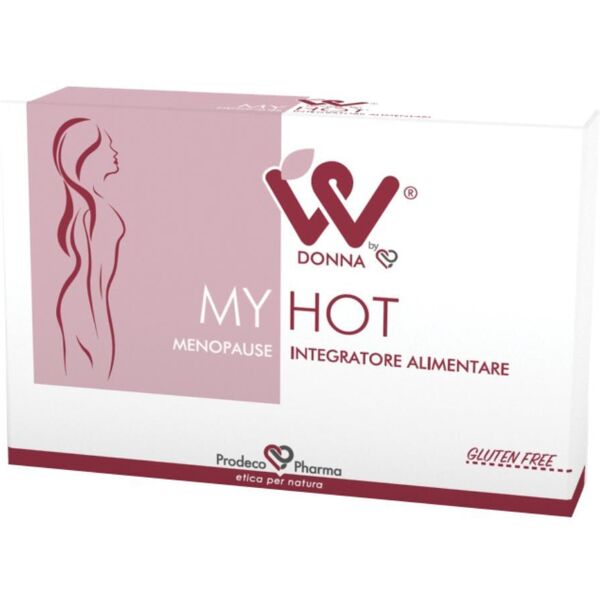 prodeco pharma srl w donna my hot integratore per menopausa e vampate 2x15 compresse - contrasta i sintomi con cimicifuga, griffonia, gynostemma e rodiola