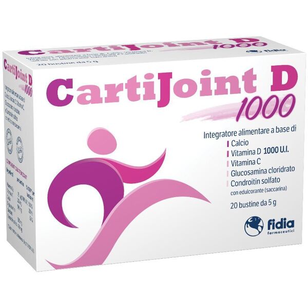 fidia cartijoint d 1000 - 20 bustine integratore di vitamina d per la salute delle articolazioni