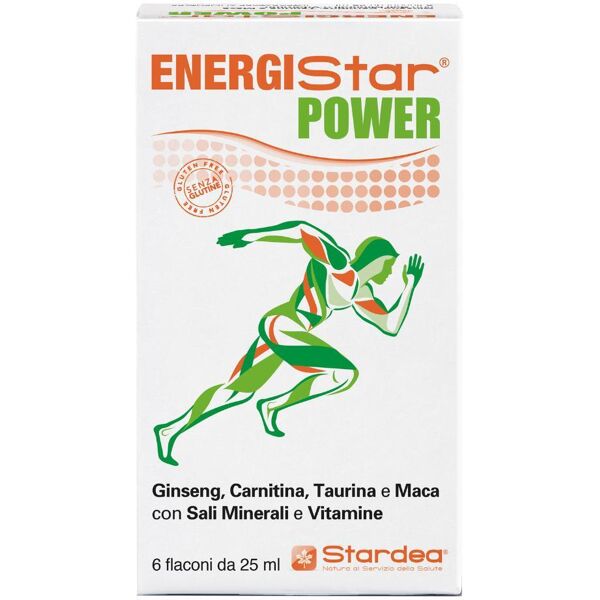 stardea srl energistar power - integratore alimentare per sportivi 6 flaconi da 25 ml