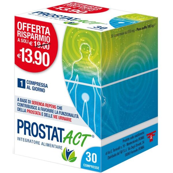 f&f srl prostat act - integratore alimentare 30 compresse