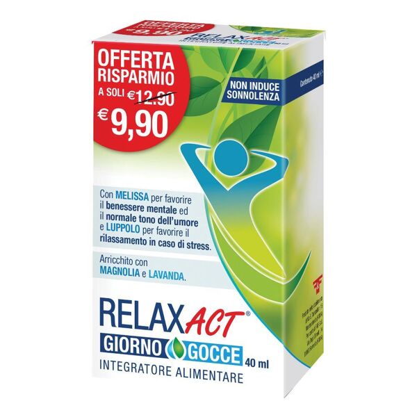 f&f srl relax act giorno - integratore alimentare per il benessere mentale gocce 40 ml