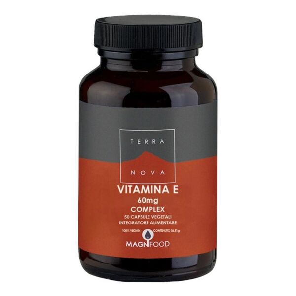 forlive srl terranova vitamina e complex - integratore antiossidante - 50 capsule vegetali