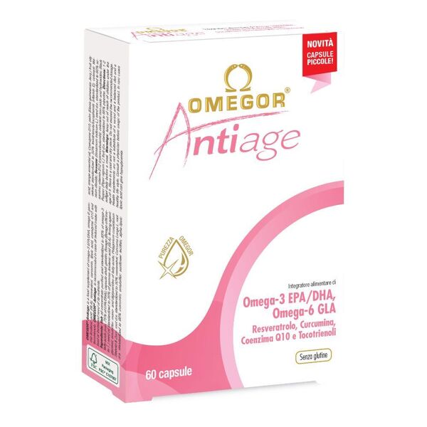 uga omegor antiage - integratore di omega-3 - 60 capsule - supporto per la salute della pelle e del benessere generale