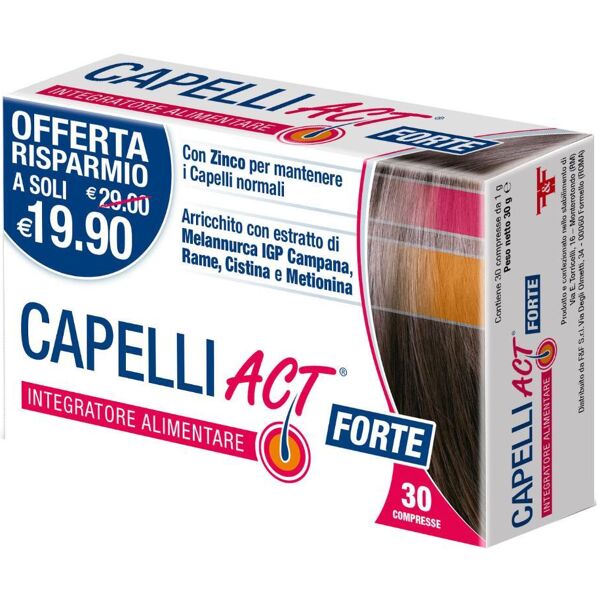 f&f srl capelli act forte - 30 compresse - integratore per la salute dei capelli