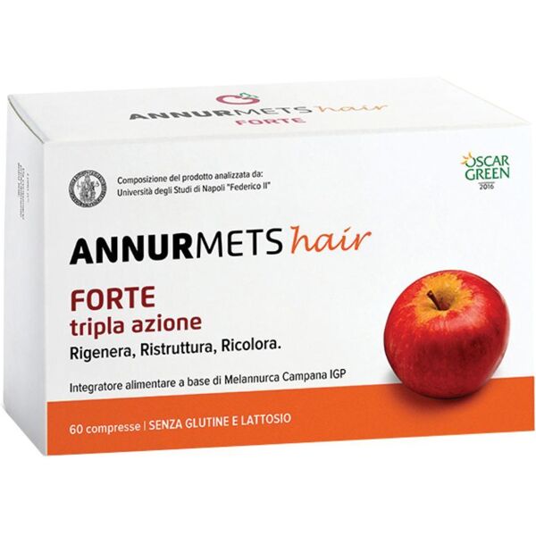 ngn healthcare-new gen.nut.srl annurmets hair forte tripla azione 60 compresse - integratore per capelli sani, crescita e resistenza