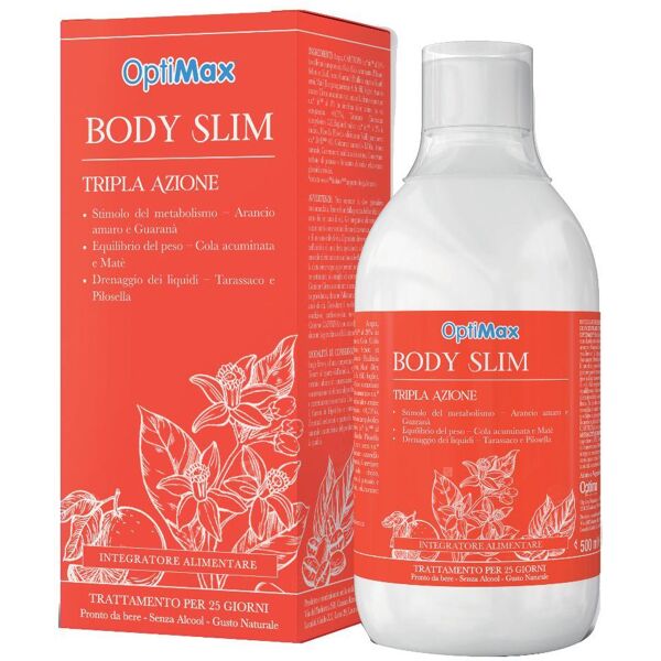 optimax body slim - integratore liquido termogenico per il controllo del peso - 500ml