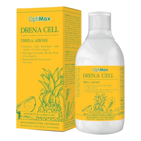 optima naturals srl optimax drena cell - flacone da 500ml - integratore per il drenaggio e la cellulite