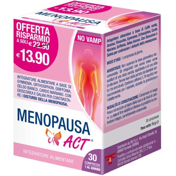 f&f srl menopausa act - 30 compresse