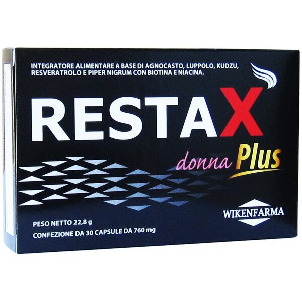 wikenfarma srl restax donna plus 30 capsule - integratore premium per il benessere femminile