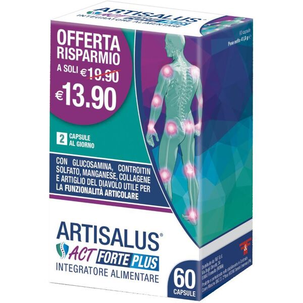 f&f srl artisalus act forte plus - integratore per le articolazioni 60 capsule