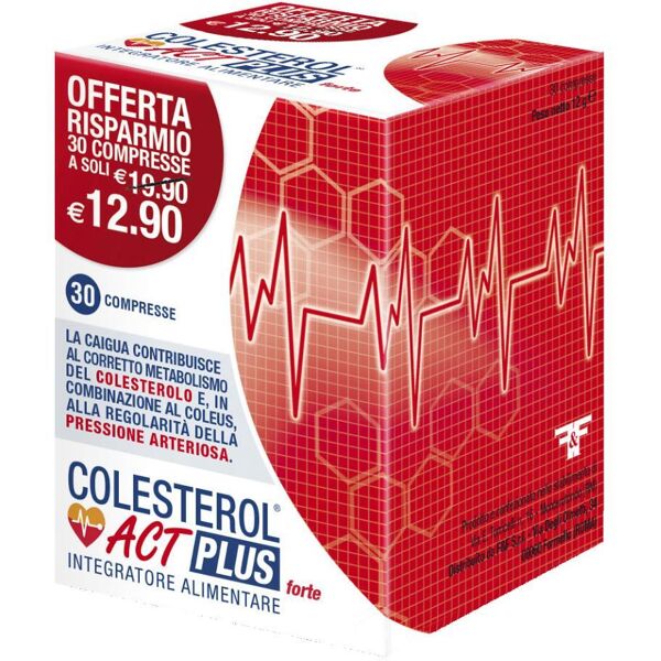 f&f srl colesterol act plus forte integratore colesterolo 30 compresse