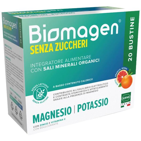 sofar biomagen senza zuccheri 20 bustine - integratore digestivo naturale