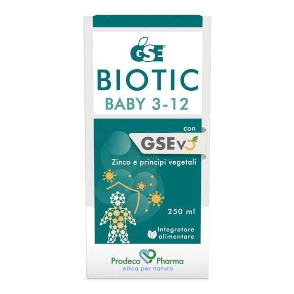 prodeco pharma srl gse biotic baby 3-12 integratore difese immunitarie 250ml