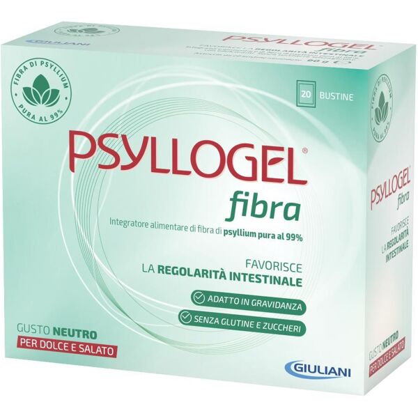 giuliani spa psyllogel fibra 20 bustine gusto neutro - integratore per il benessere digestivo