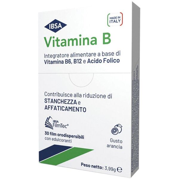 ibsa farmaceutici italia srl vitamina b integratore ibsa - film orodispersibili arancia, 30 bustine