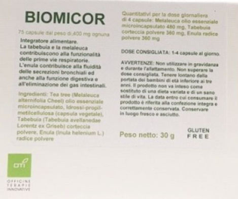 oti srl oti biomicor integratore 75 capsule