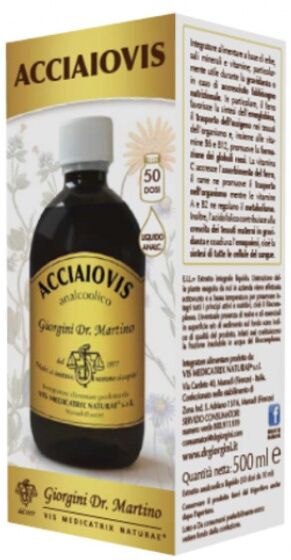 dr.giorgini ser-vis srl acciaiovis liquido analcolico s/z 500ml - soluzione disinfettante senza alcool, 500 millilitri, protezione igiene