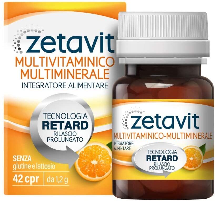 zeta farmaceutici spa zetavit multivitaminico multiminerale 42 compresse, integratore di vitamine e minerali per il benessere generale