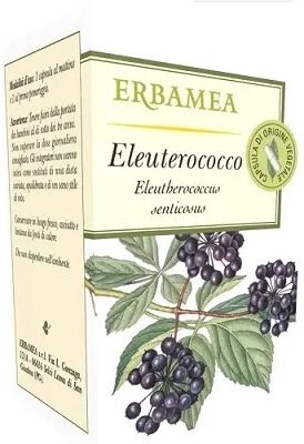 erbamea srl eleuterococco 50opr - estratto standardizzato, integratore per energia naturale, 60 capsule