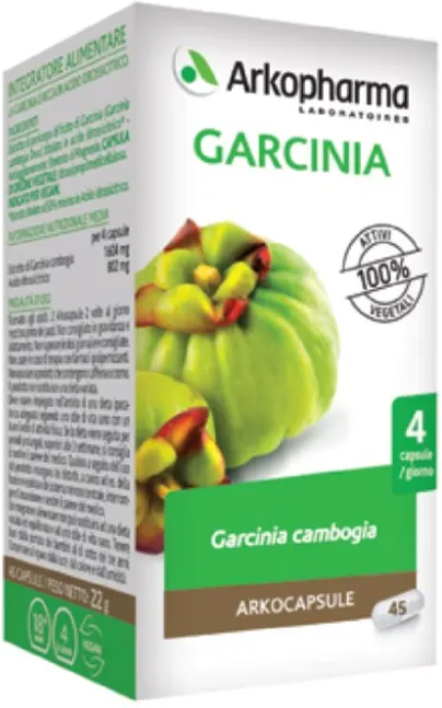 arkofarm srl arkopharma garcinia cambogia 45 capsule - integratore alimentare per il controllo del peso