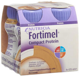 danone nutricia fortimel compact protein nutricia 4x125ml - supplemento alimentare iperproteico - gusto caffè