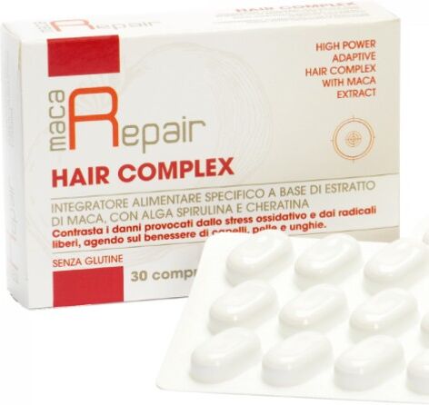 rg pharma srl maca repair hair complex 30 compresse - integratore per la salute dei capelli