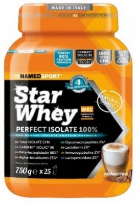 namedsport srl named sport - star whey isolate mokaccino cream 750g - integratore proteico isolato per sportivi