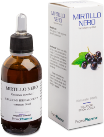 promopharma spa mirtillo nero soluzione idroalcolica 50ml - estratto naturale per il benessere oculare