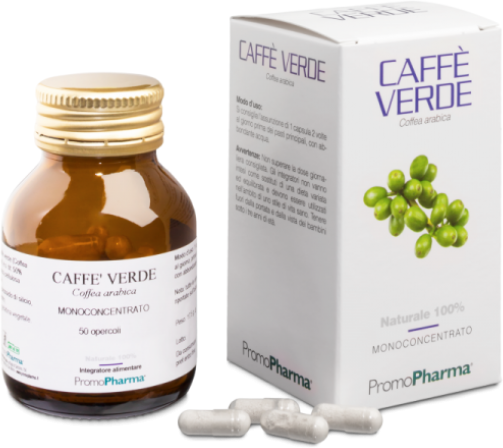 promopharma spa caffè verde - 50 capsule, integratore naturale di estratto di caffè verde